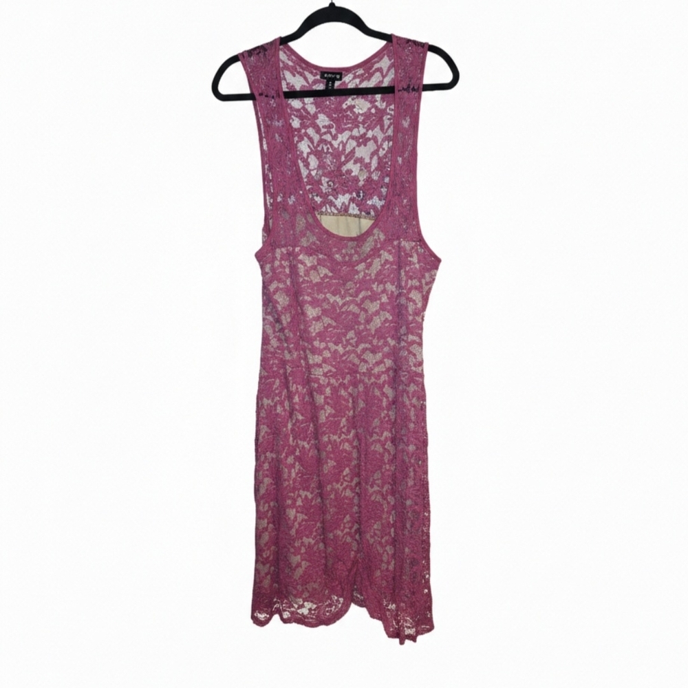 Torrid Women's Plus Sized 3X Pink Lace Floral Dress